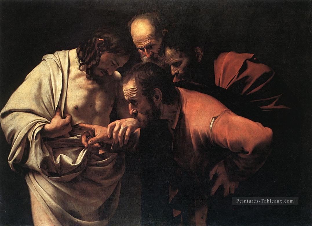 L’incrédulité de Saint Thomas Caravaggio Peintures à l'huile